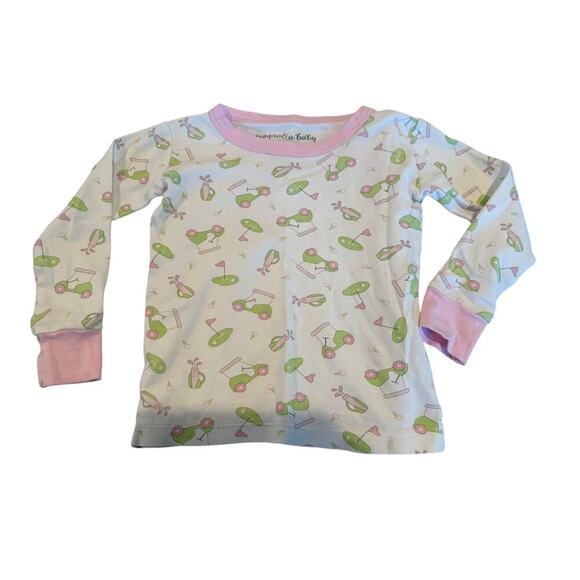 Magnolia Baby Pink Long Pajama 2 Piece Size 3T - Picture 4 of 9